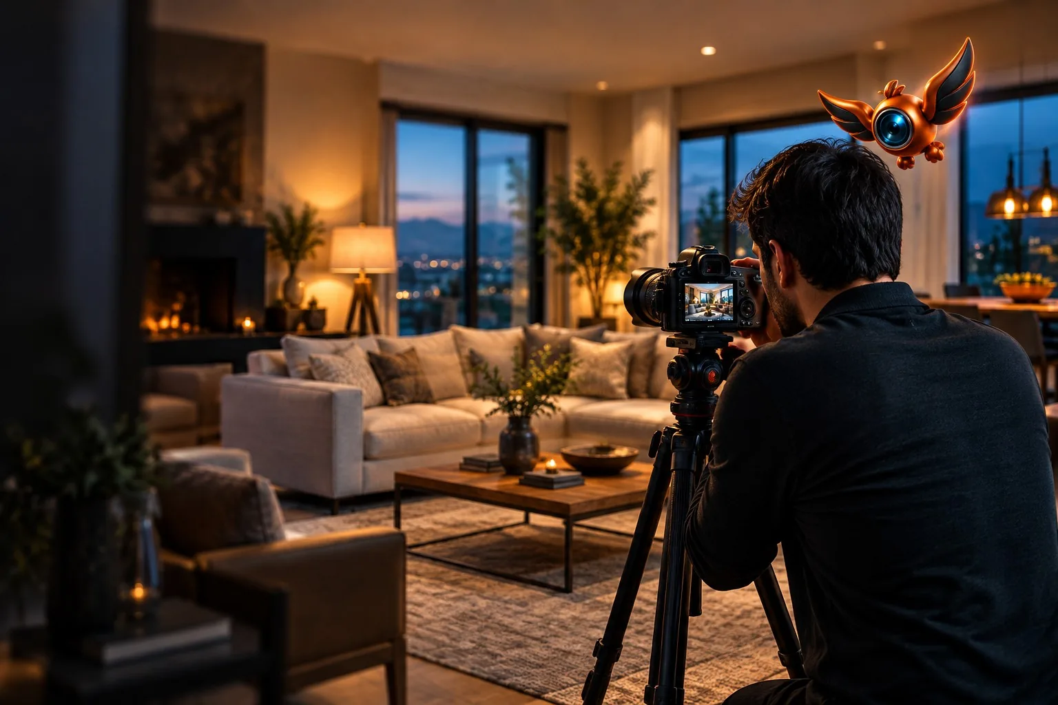 Sesión de fotografía profesional con cámara